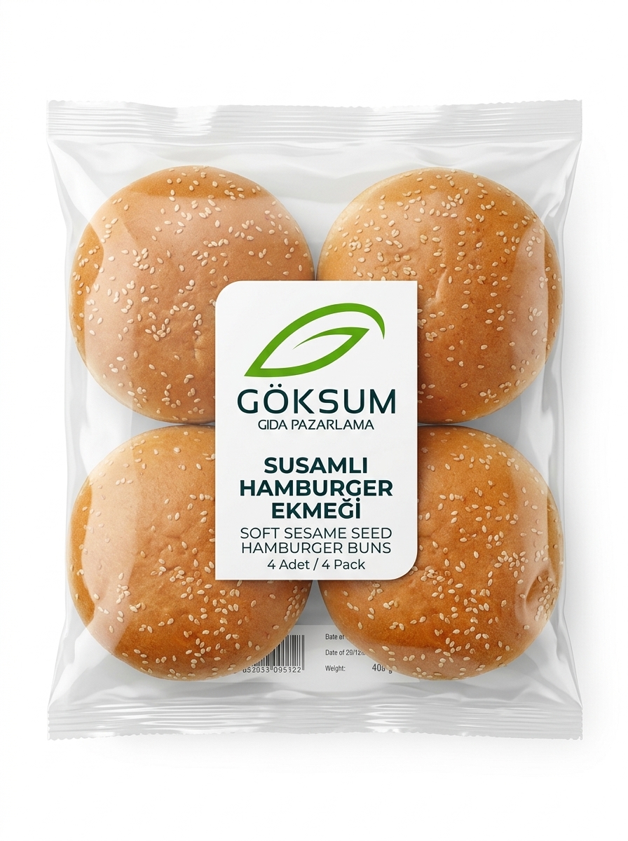 Gurme Susamlı Hamburger Ekmeği