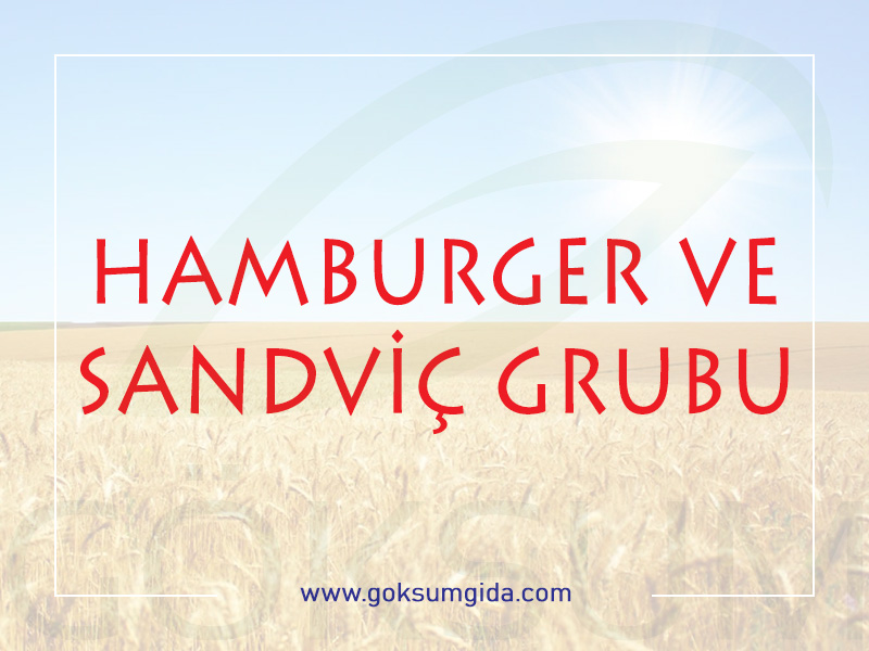 hamburger ve sandviç grubu ürünleri, hamburger ve sandviç grubu,